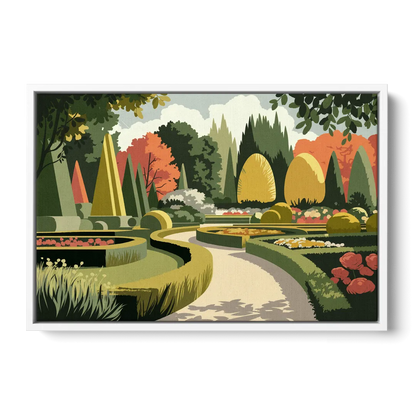 Des Moines Arboretum Views Front - White Canvas Wall Art