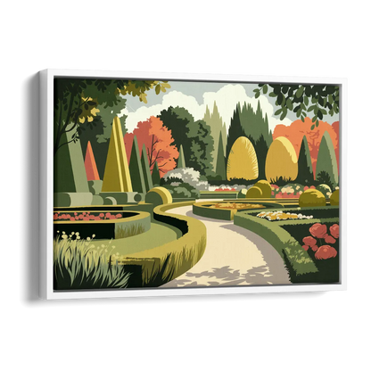 Des Moines Arboretum Views Side - White Canvas Wall Art