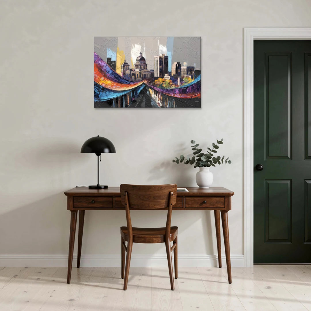 Des Moines Historic Landmarks - Canvas Wall Art - Office - 36x24
