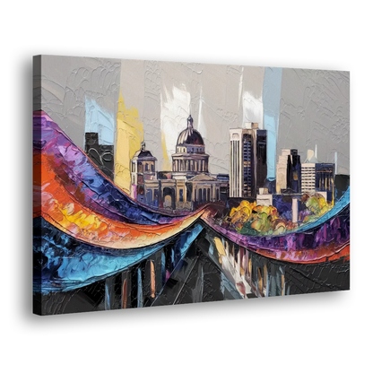Des Moines Historic Landmarks Side - Canvas Wall Art