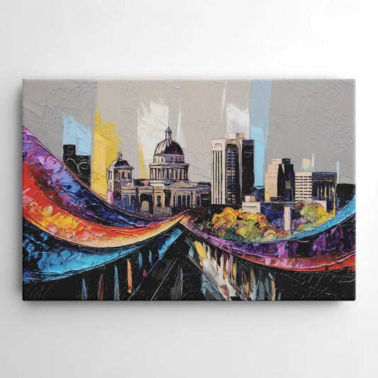 Des Moines Historic Landmarks - Canvas Wall Art