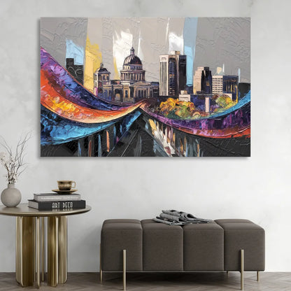 Des Moines Historic Landmarks Sitting Room - Canvas Wall Art