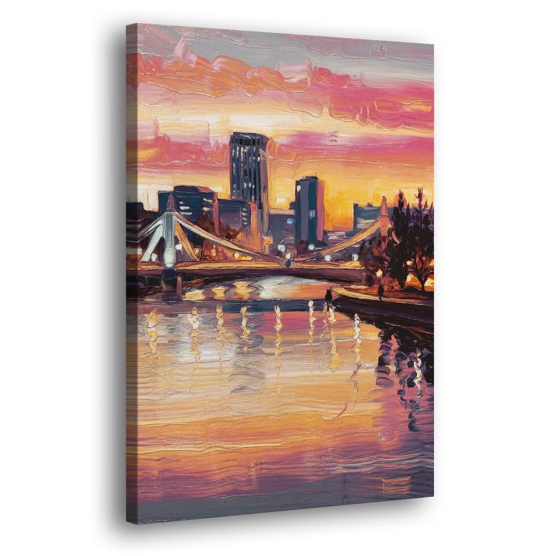 Des Moines Scenic Riverfront Side - Canvas Wall Art