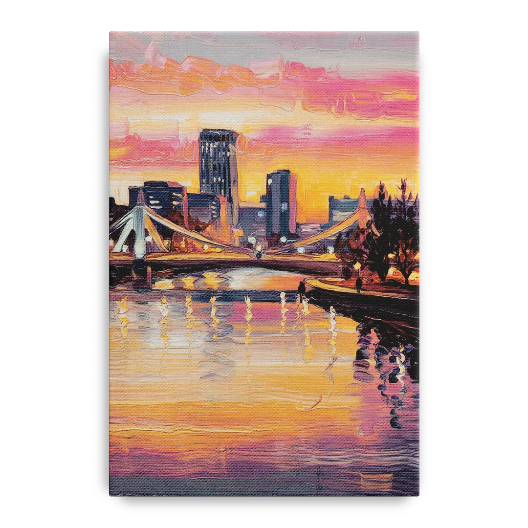 Des Moines Scenic Riverfront Front - Canvas Wall Art