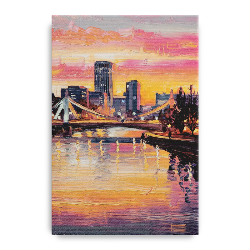 Des Moines Scenic Riverfront Front - Canvas Wall Art