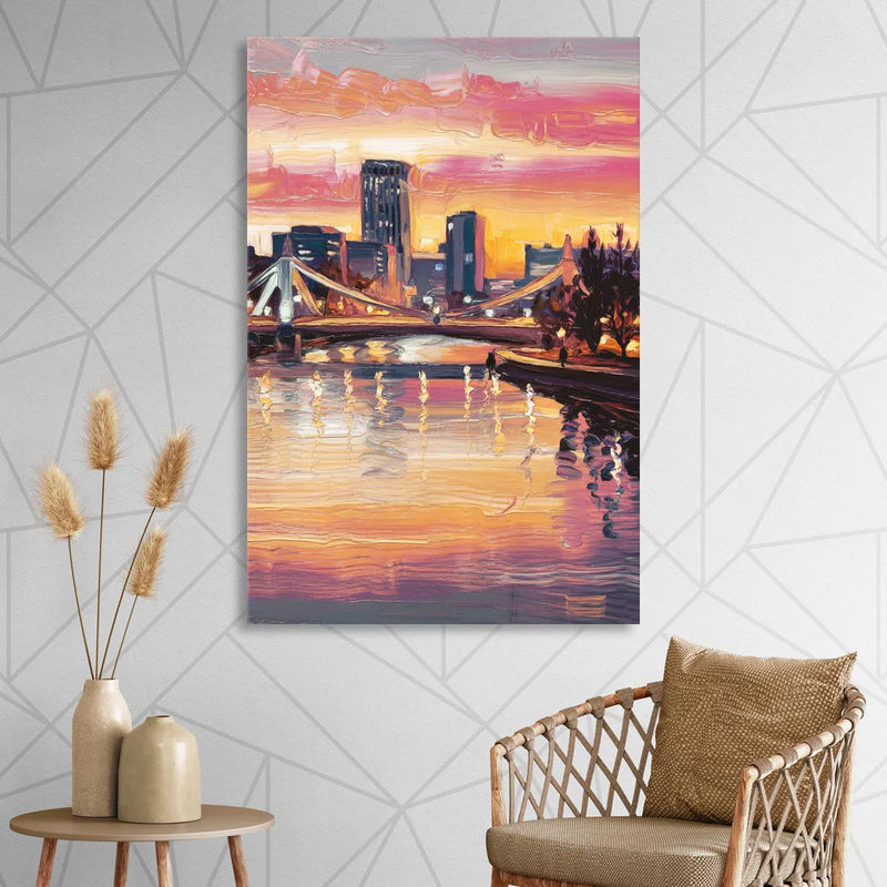 Des Moines Scenic Riverfront Sitting Room - Canvas Wall Art