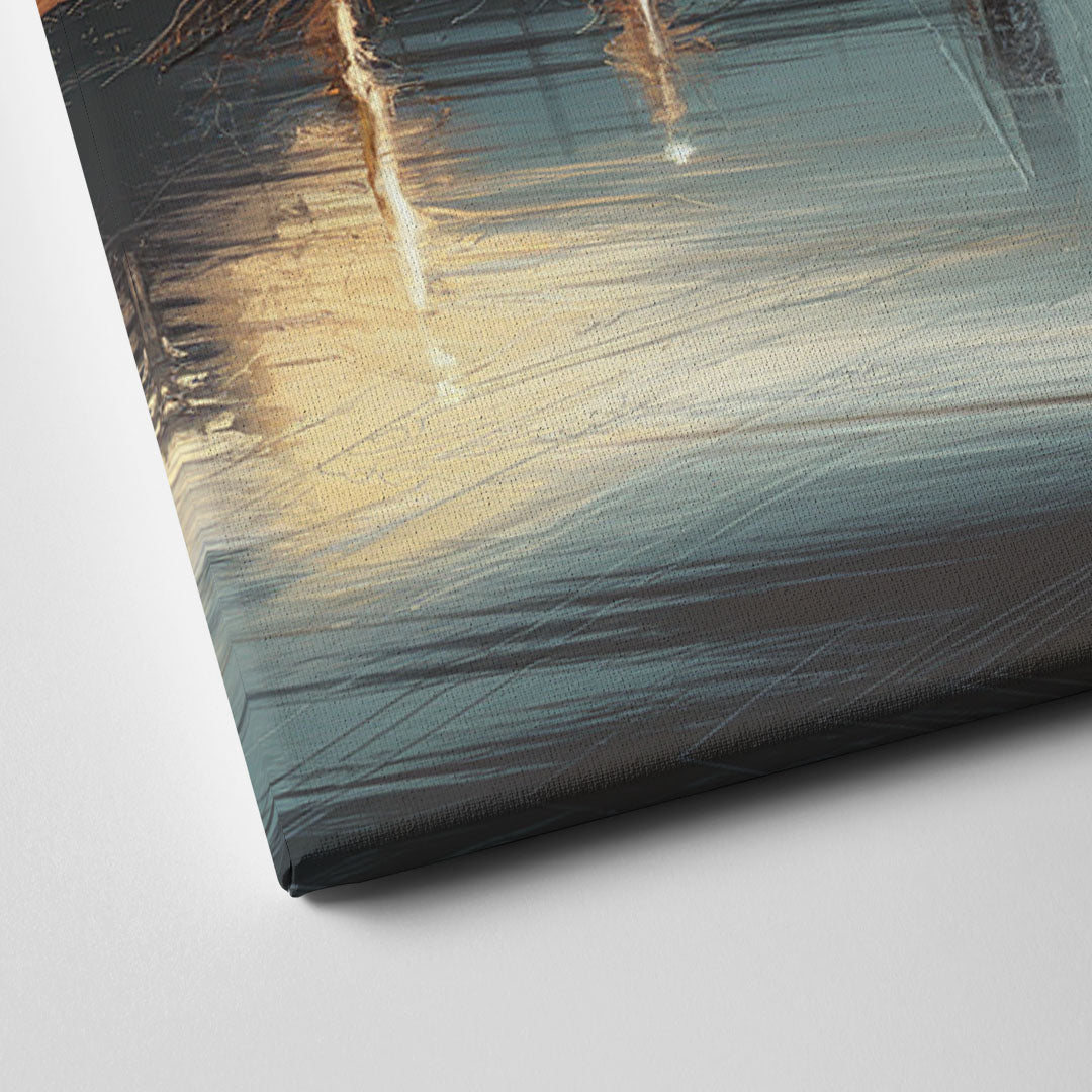 Des Moines Skyline Panorama Canvas Close Up