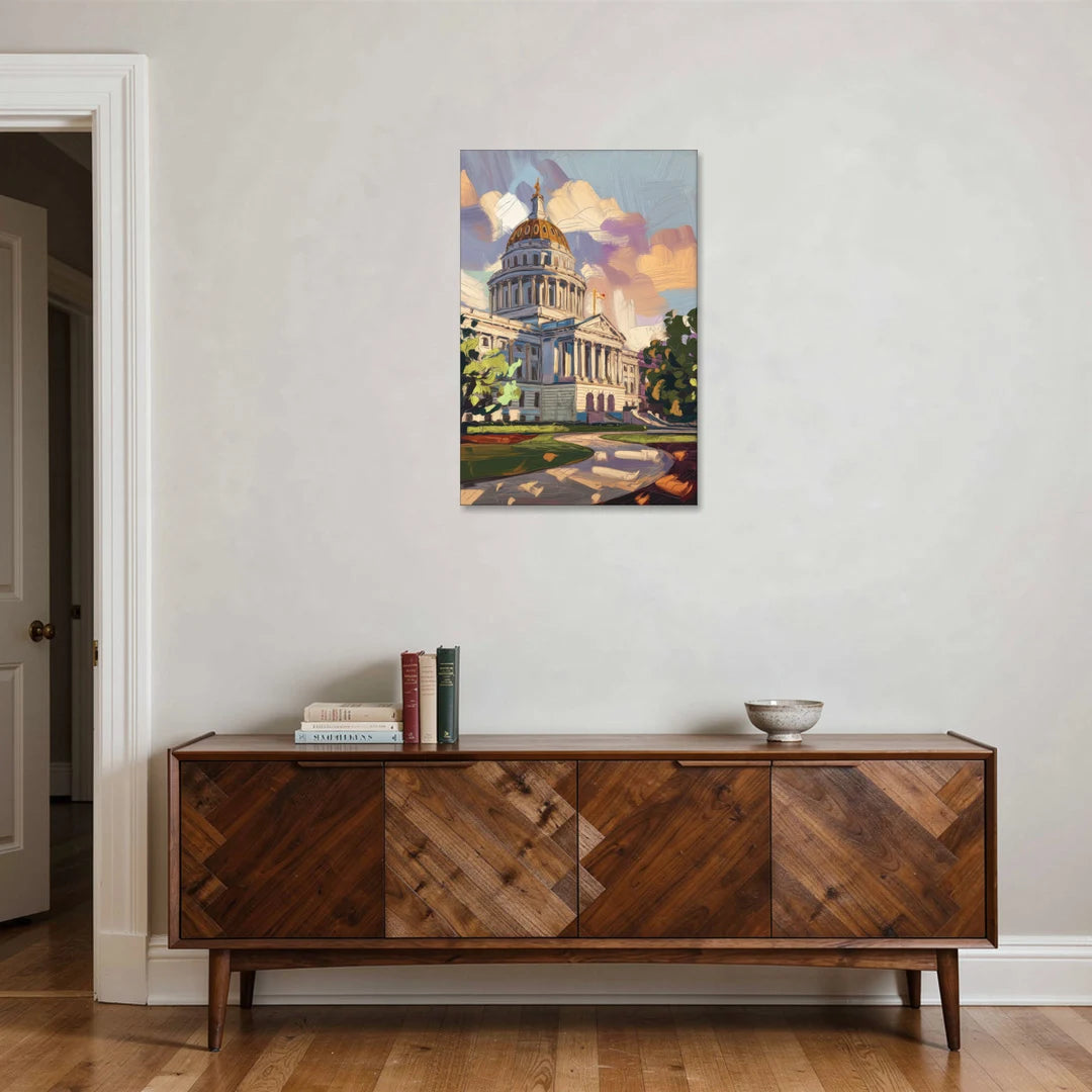 Des Moines State Capitol - Canvas Wall Art - Coffee Table - 24x36
