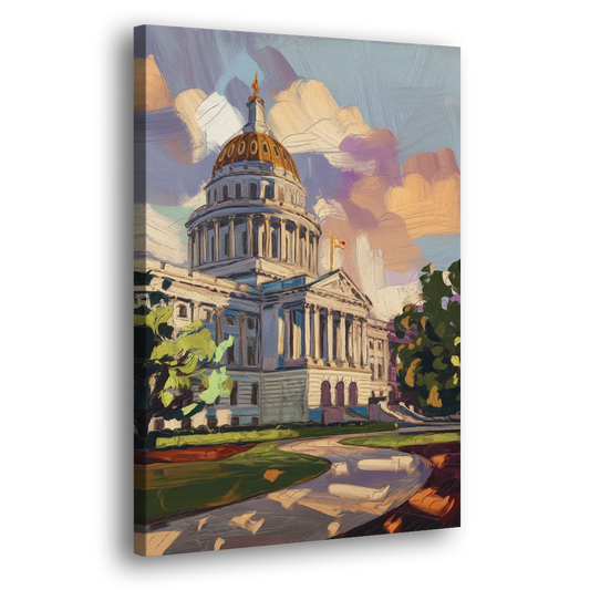 Des Moines State Capitol Side - Canvas Wall Art
