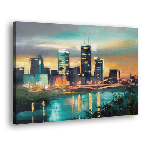 Des Moines Urban Charm - Canvas Wall Art - Side
