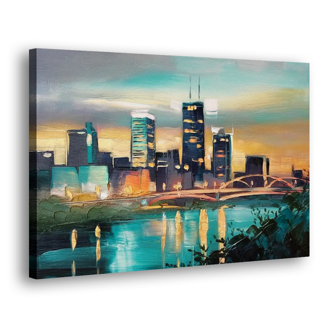 Des Moines Urban Charm Side - Canvas Wall Art