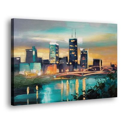 Des Moines Urban Charm Side - Canvas Wall Art