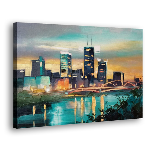 Des Moines Urban Charm Side - Canvas Wall Art