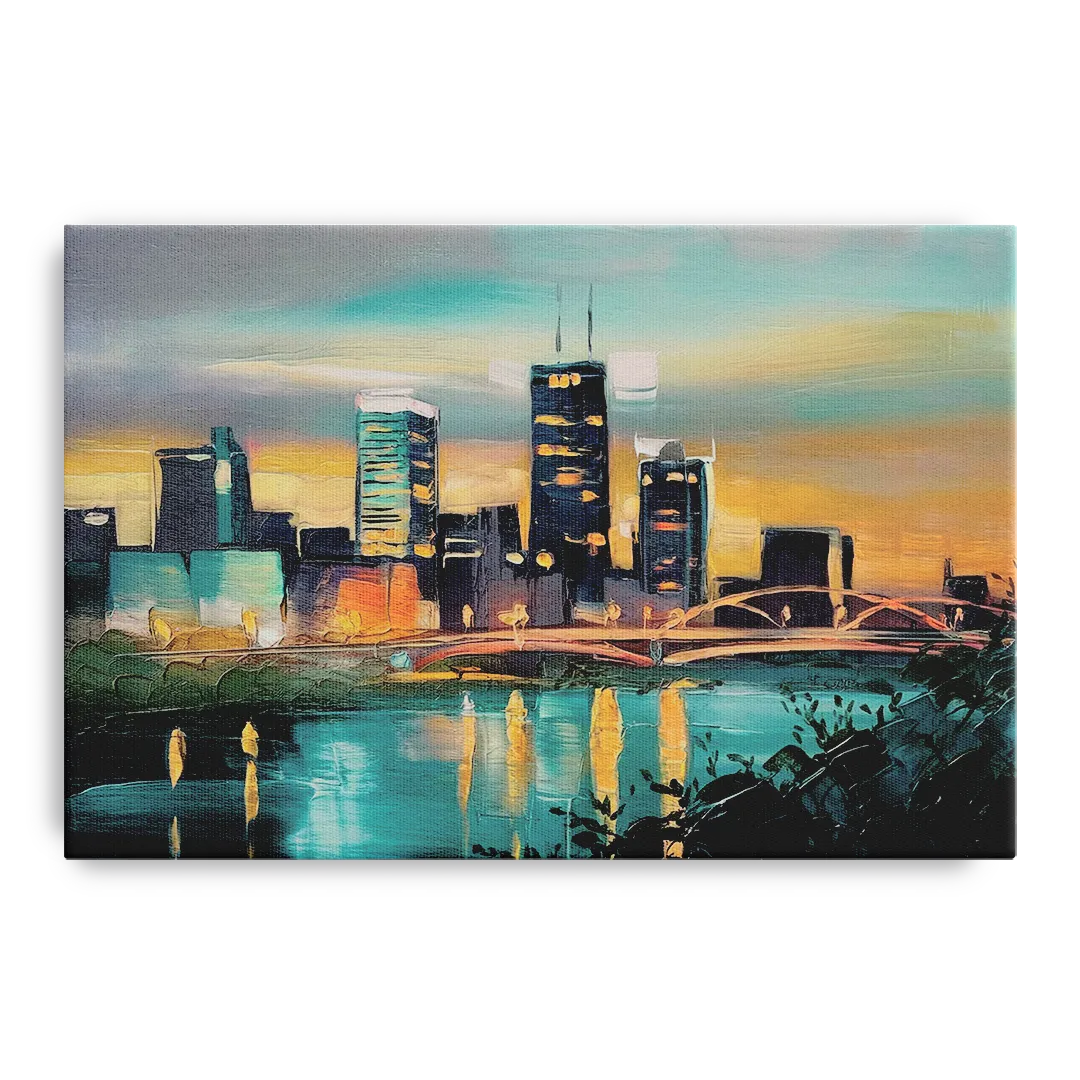 Des Moines Urban Charm Front - Canvas Wall Art