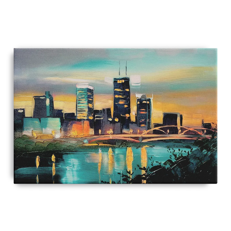 Des Moines Urban Charm Front - Canvas Wall Art