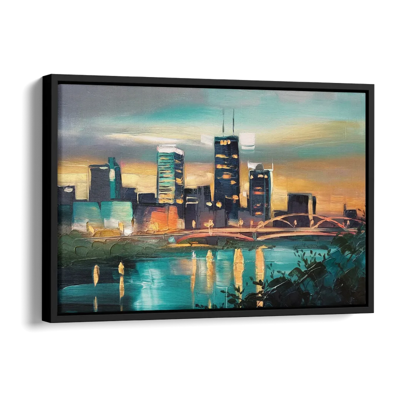 Des Moines Urban Charm Side - Black Canvas Wall Art