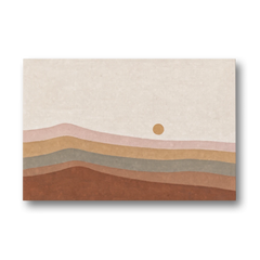Desert Sunset Wall Art in Layered Earth Tones - Canvas Wall Art - Front