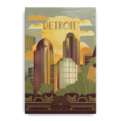Detroit Architectural Beauty Front - Canvas Wall Art