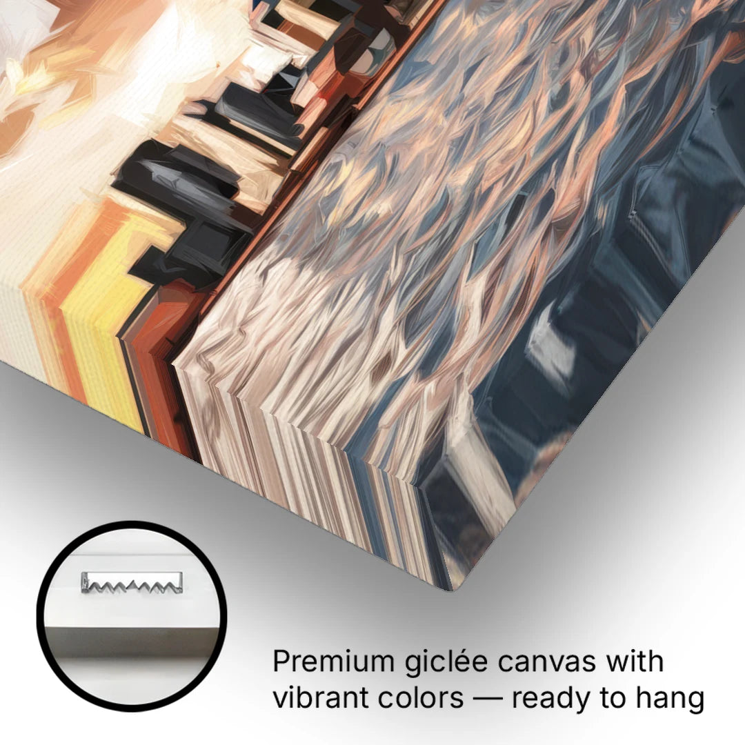 Detroit Cityscape Photography - Canvas Wall Art - Gallery Wrap Corner