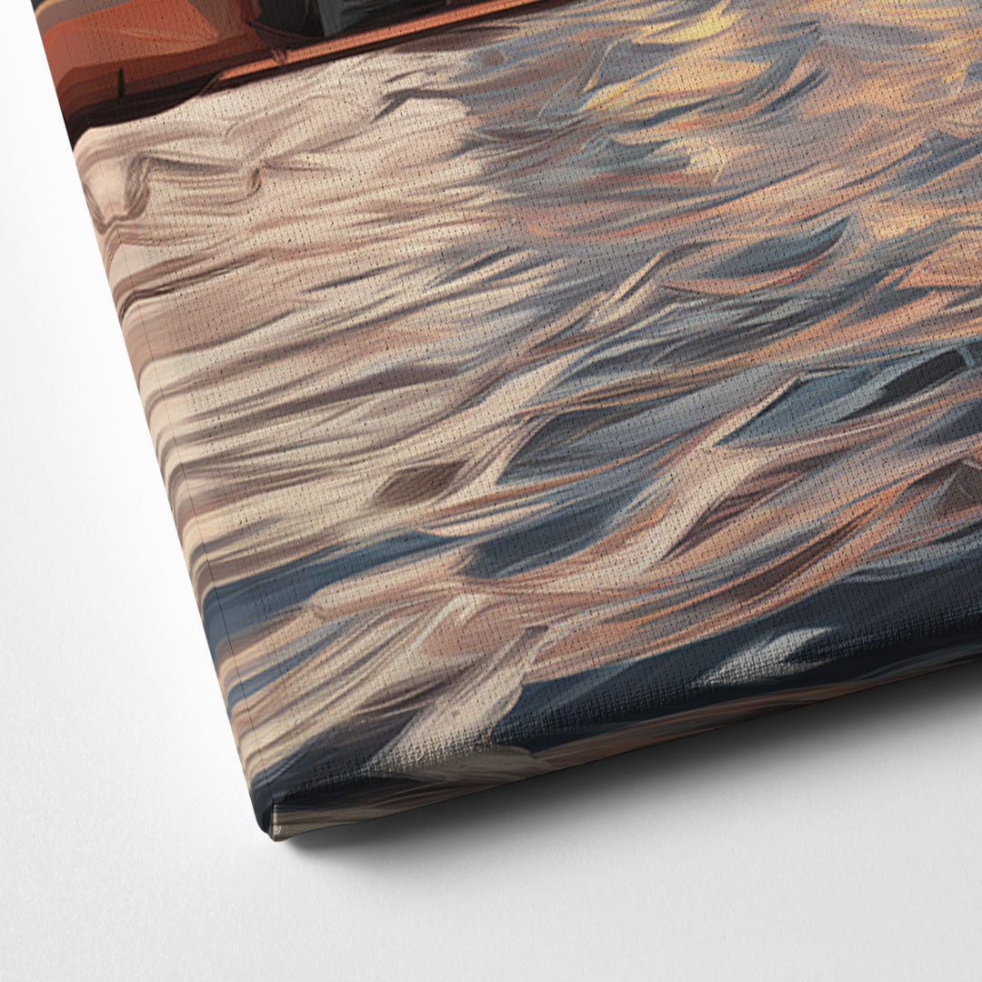 Detroit Cityscape Photography Canvas Close Up