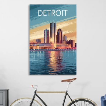 Detroit Historic Landmarks Sitting Room - Canvas Wall Art