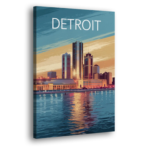 Detroit Historic Landmarks - Canvas Wall Art