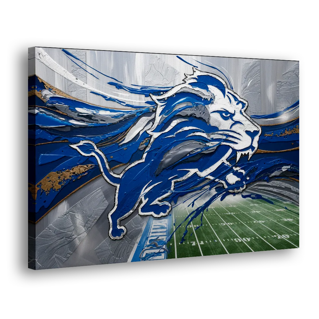 Detroit Lions Football Side - Canvas Wall Art