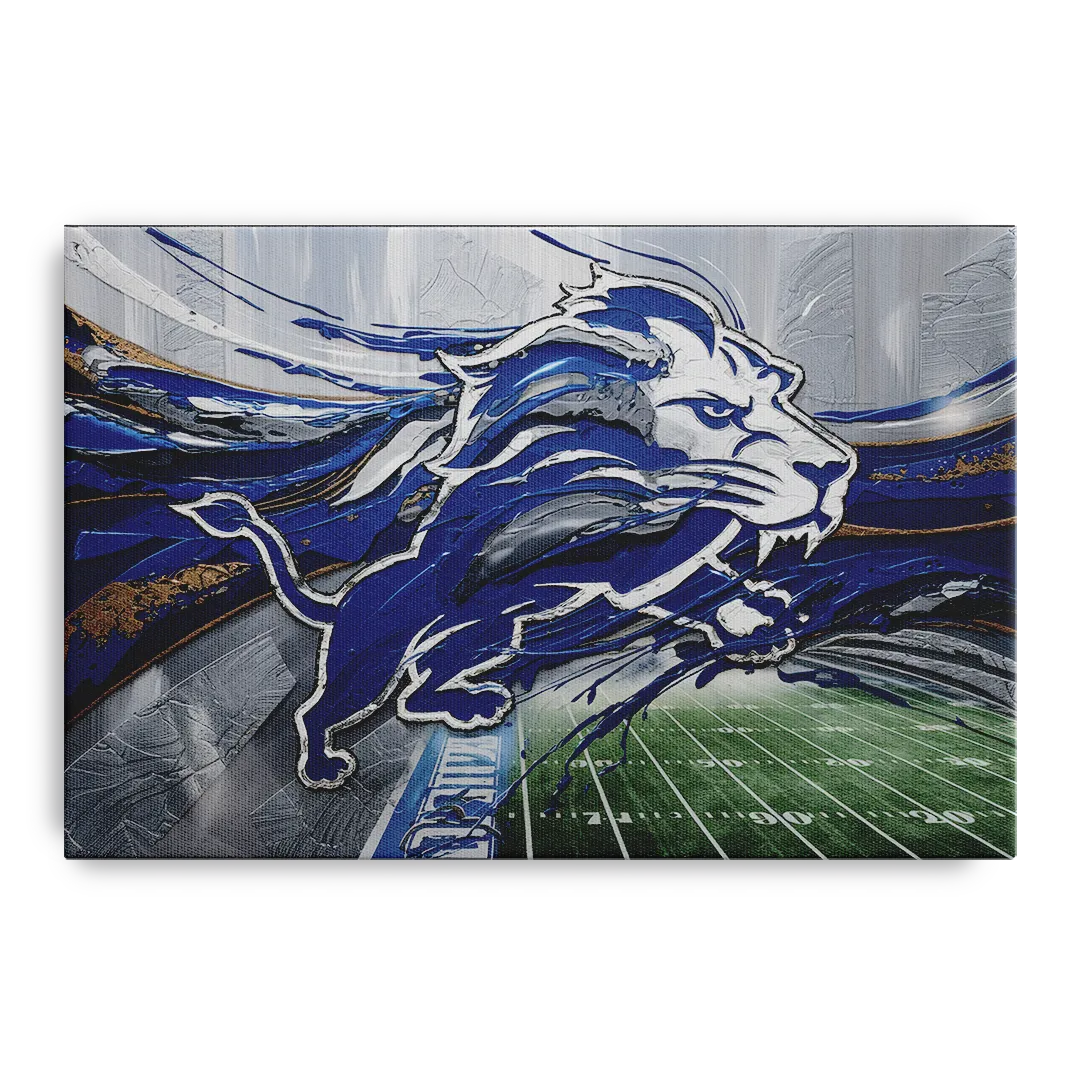 Detroit Lions Football Front - Canvas Wall Art