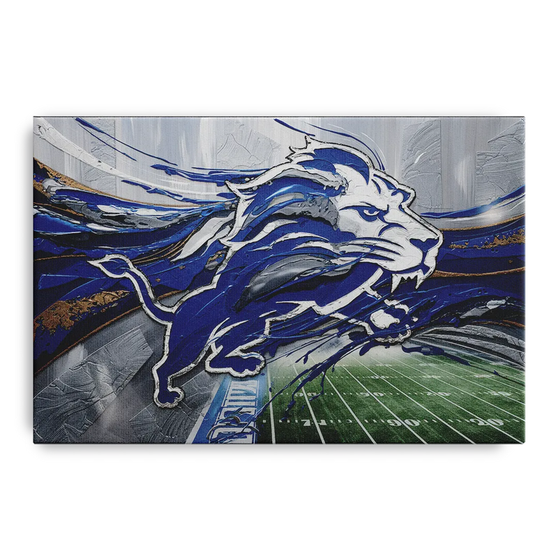 Detroit Lions Football Front - Canvas Wall Art