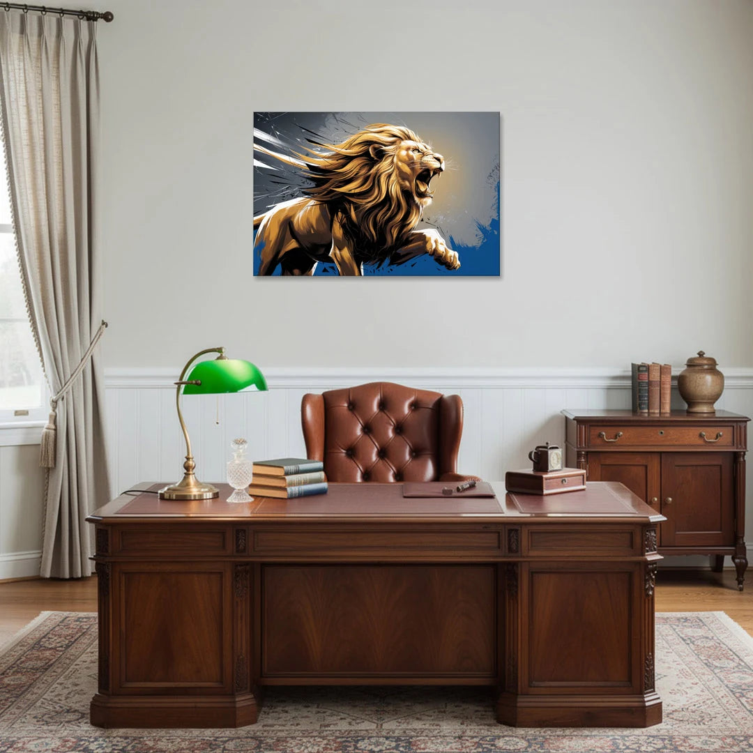 Detroit Lions Pride - Canvas Wall Art - Office - 36x24