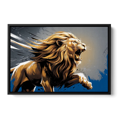 Detroit Lions Pride Front - Black Canvas Wall Art