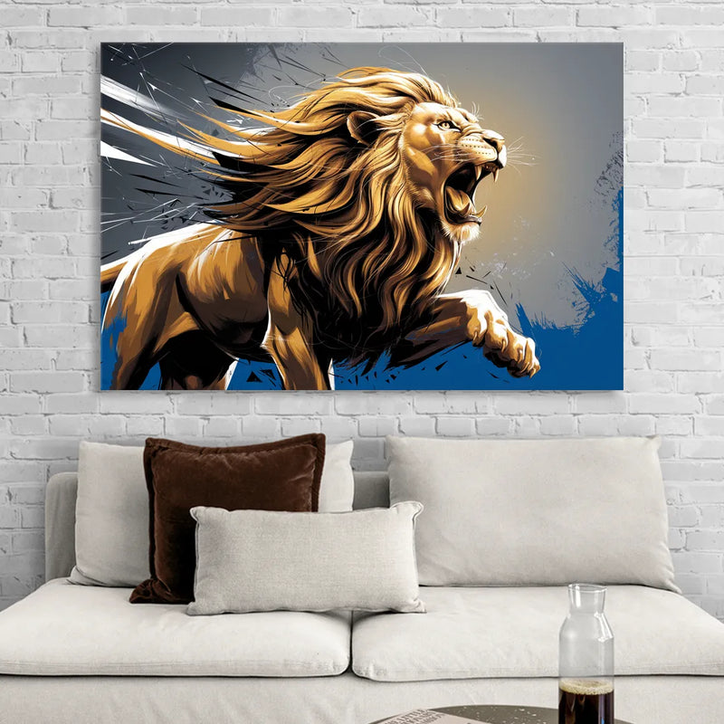 Detroit Lions Pride Sitting Room - Canvas Wall Art