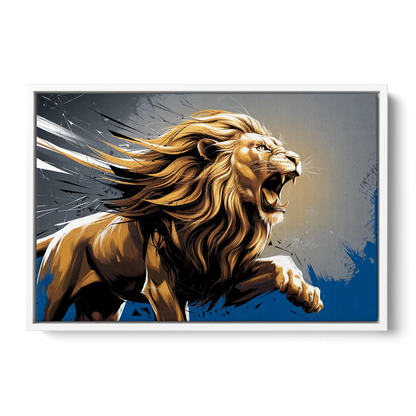 Detroit Lions Pride Front - White Canvas Wall Art