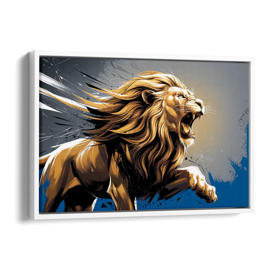 Detroit Lions Pride Side - White Canvas Wall Art