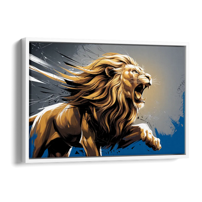 Detroit Lions Pride Side - White Canvas Wall Art