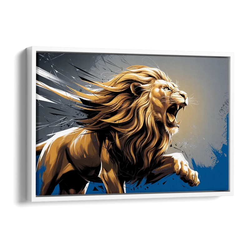 Detroit Lions Pride Side - White Canvas Wall Art
