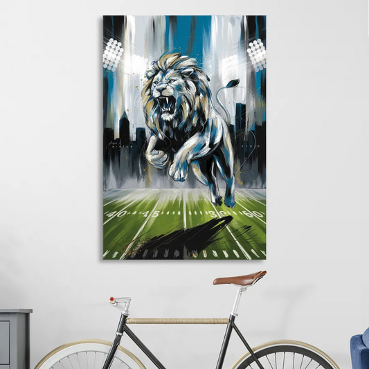Detroit Lions Team Spirit Living Room - Canvas Wall Art