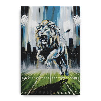 Detroit Lions Team Spirit Front - Canvas Wall Art