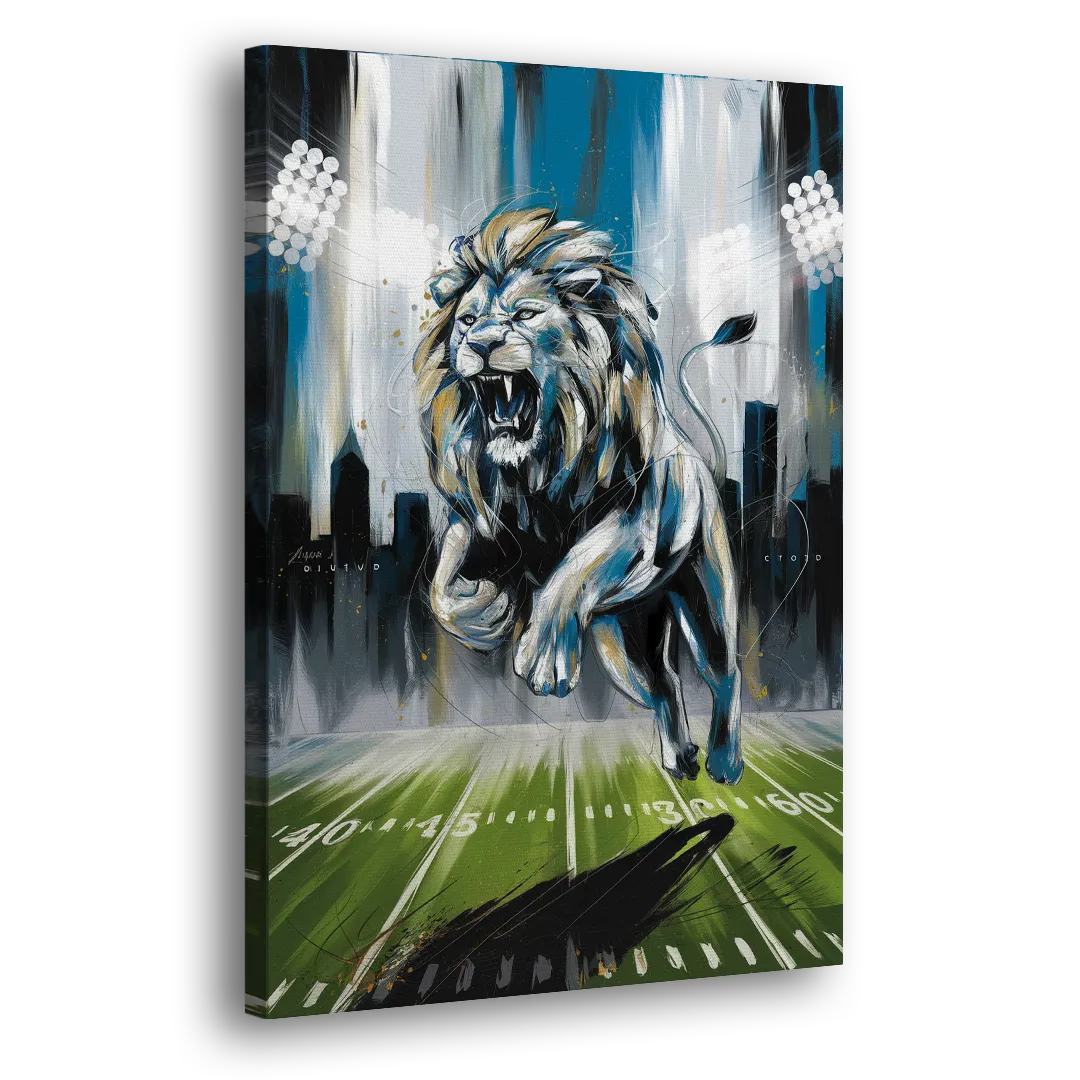 Detroit Lions Team Spirit Side - Canvas Wall Art
