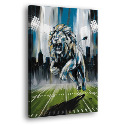 Detroit Lions Team Spirit Side - Canvas Wall Art