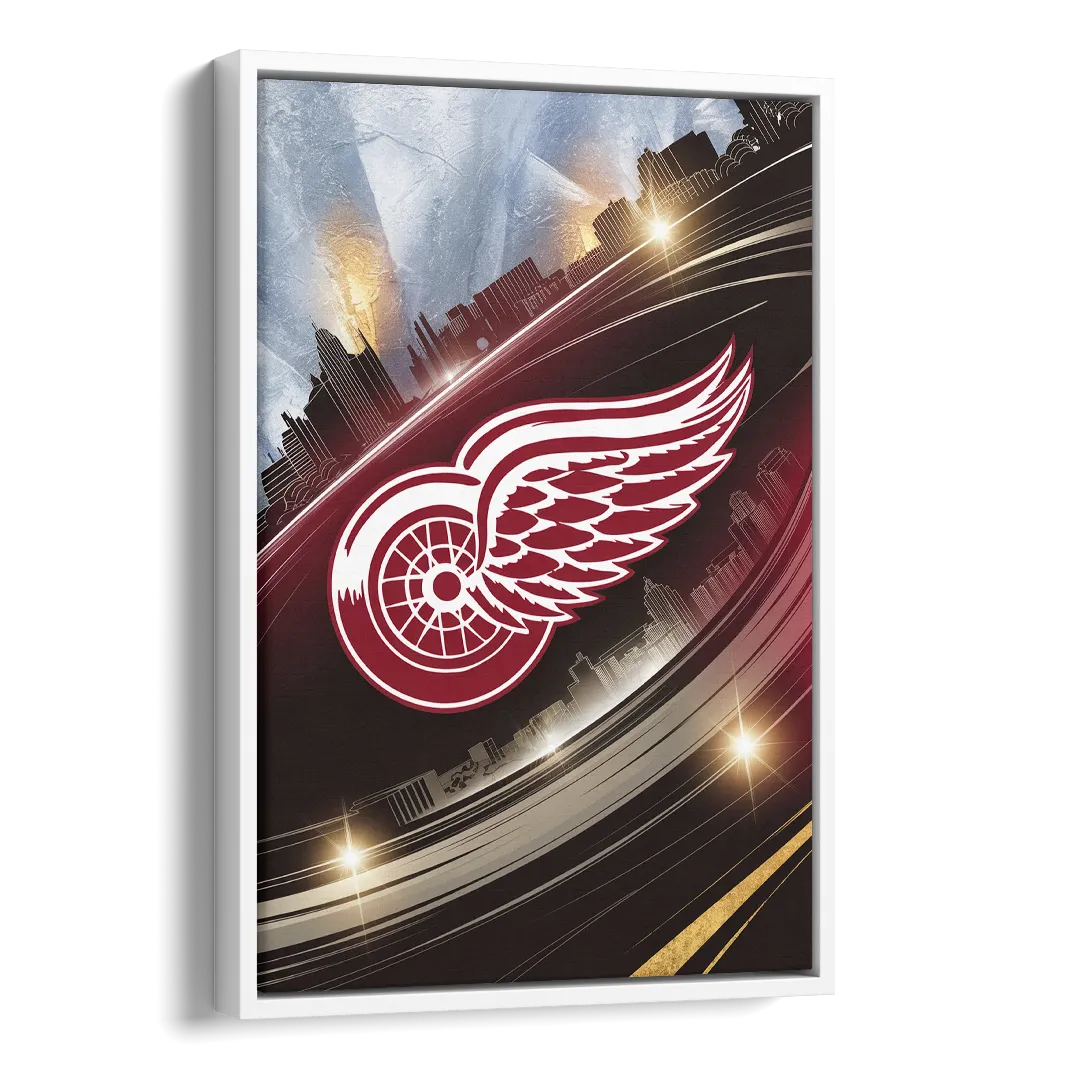 Detroit Red Wings Legacy Side - White Canvas Wall Art