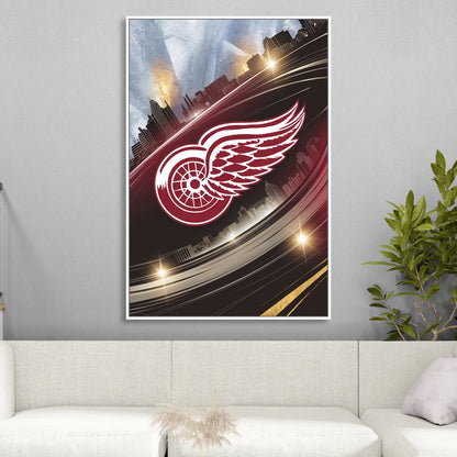 Detroit Red Wings Legacy Sitting Room - White Canvas Wall Art