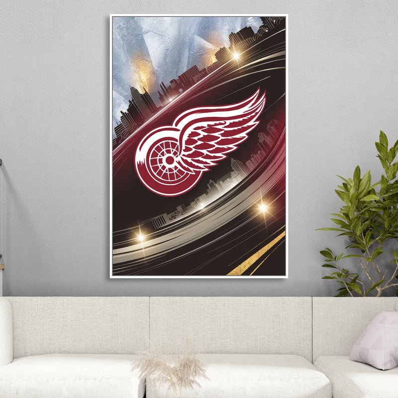 Detroit Red Wings Legacy Sitting Room - White Canvas Wall Art