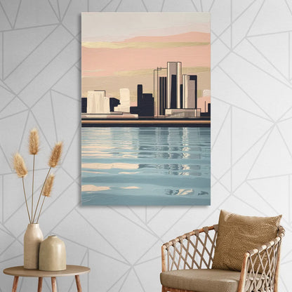 Detroit Riverwalk Serenity Living Room - Canvas Wall Art