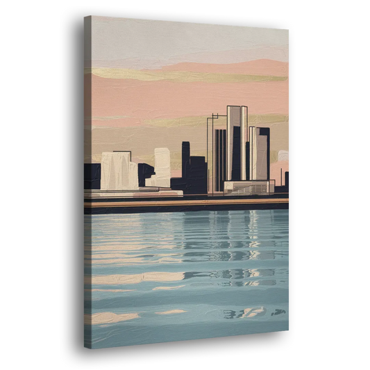 Detroit Riverwalk Serenity Side - Canvas Wall Art
