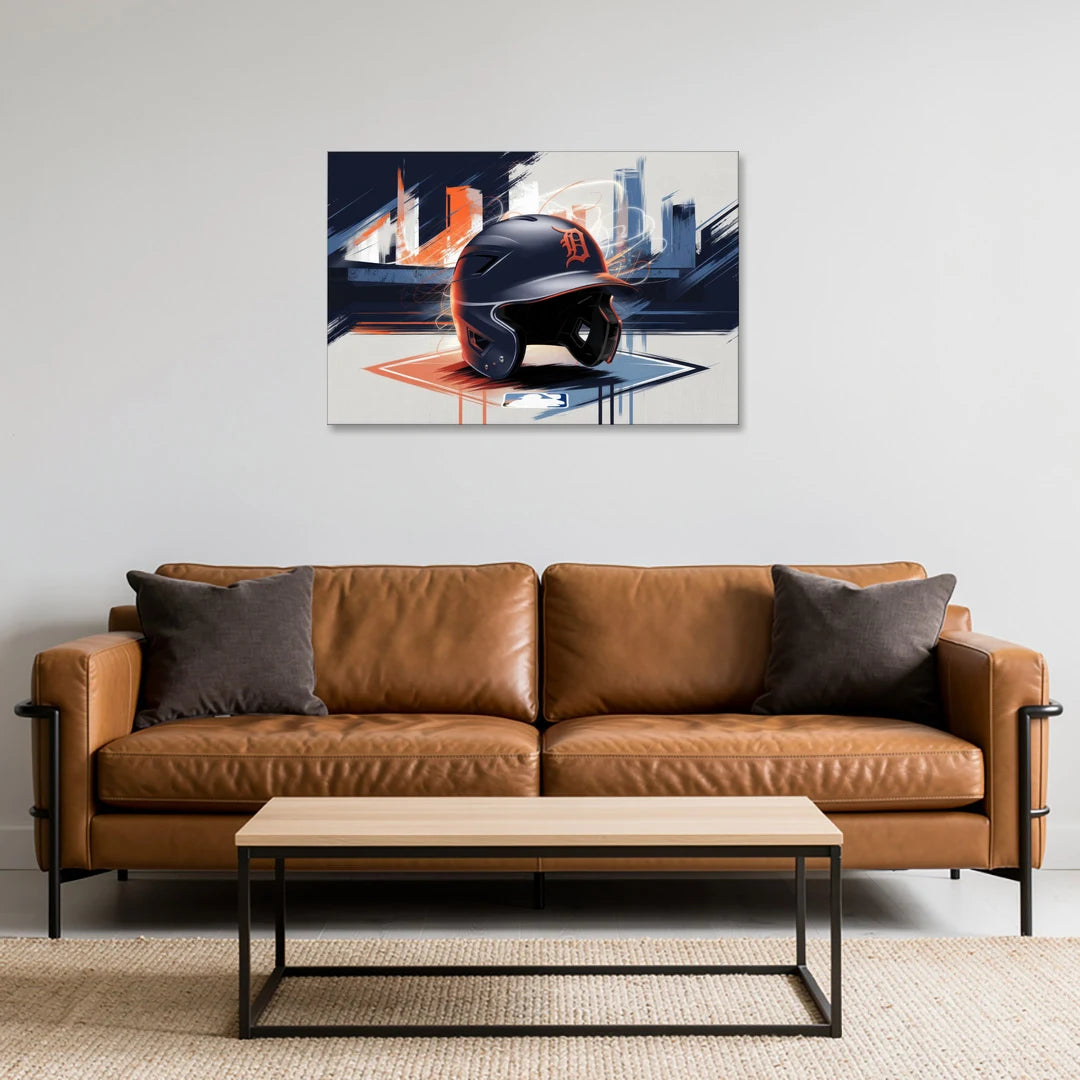 Detroit Tigers Baseball - Canvas Wall Art - Sofa - 36x24