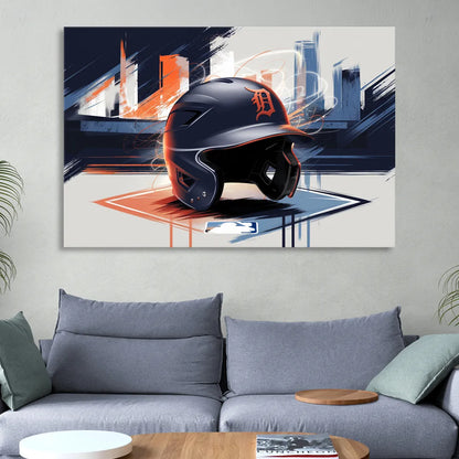 Detroit Tigers Baseball Living Room - Canvas Wall Art