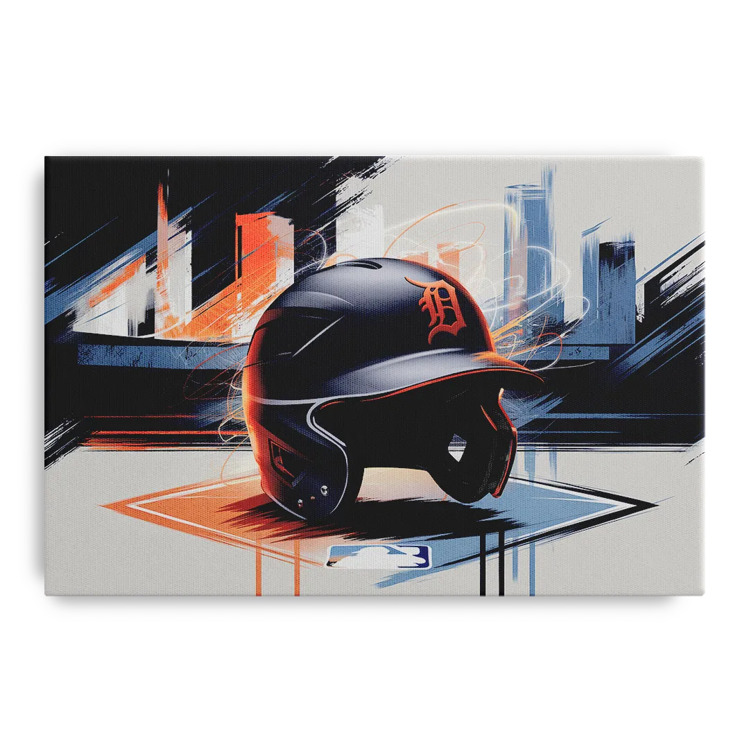 Detroit Tigers Baseball Front - Canvas Wall Art