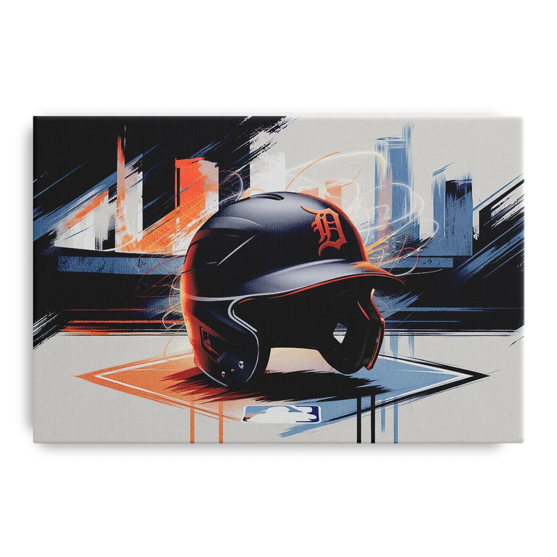 Detroit Tigers Baseball Front - Canvas Wall Art