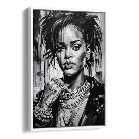 Diamond Aura Side - White Canvas Wall Art